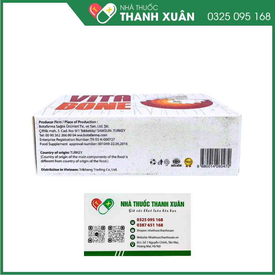 Vita Bone – Viên uống bổ sung canxi, vitamin, khoáng chất